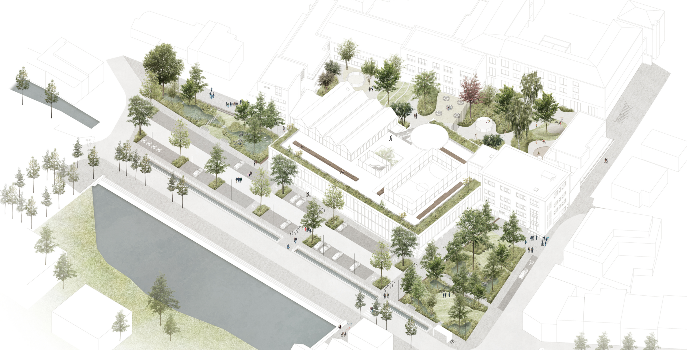 B 2023 41 Overijse Markthalsite axo Kollektif 20250505