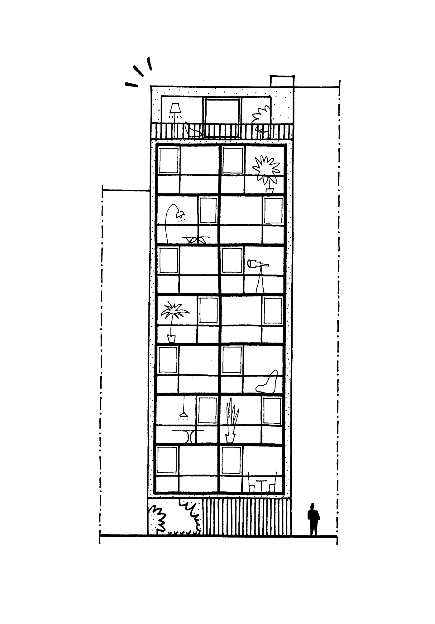 Groepswoning dageraad sketch