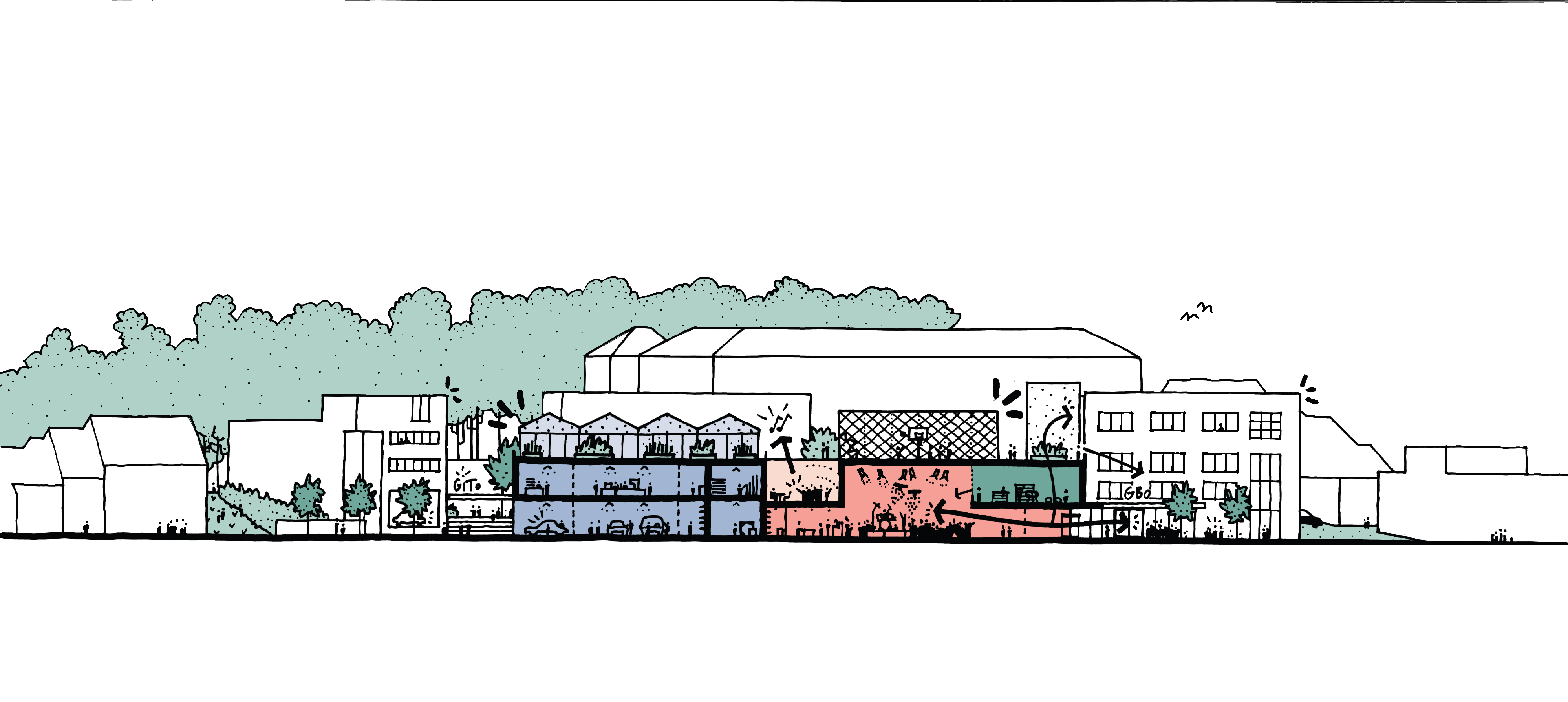 Dwarssnede concept Colours