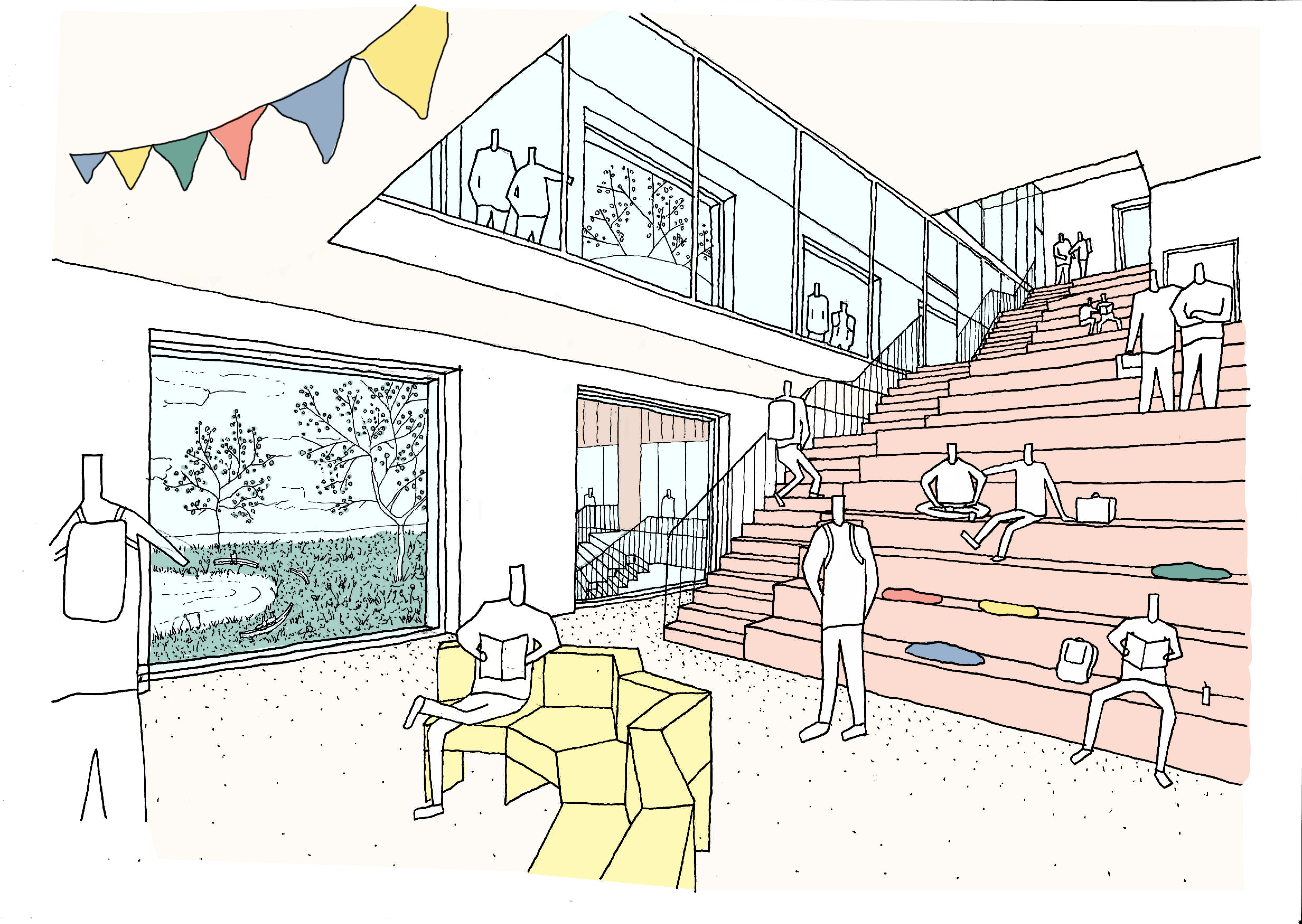 F beeld 7 Atrium Secundair c B architecten