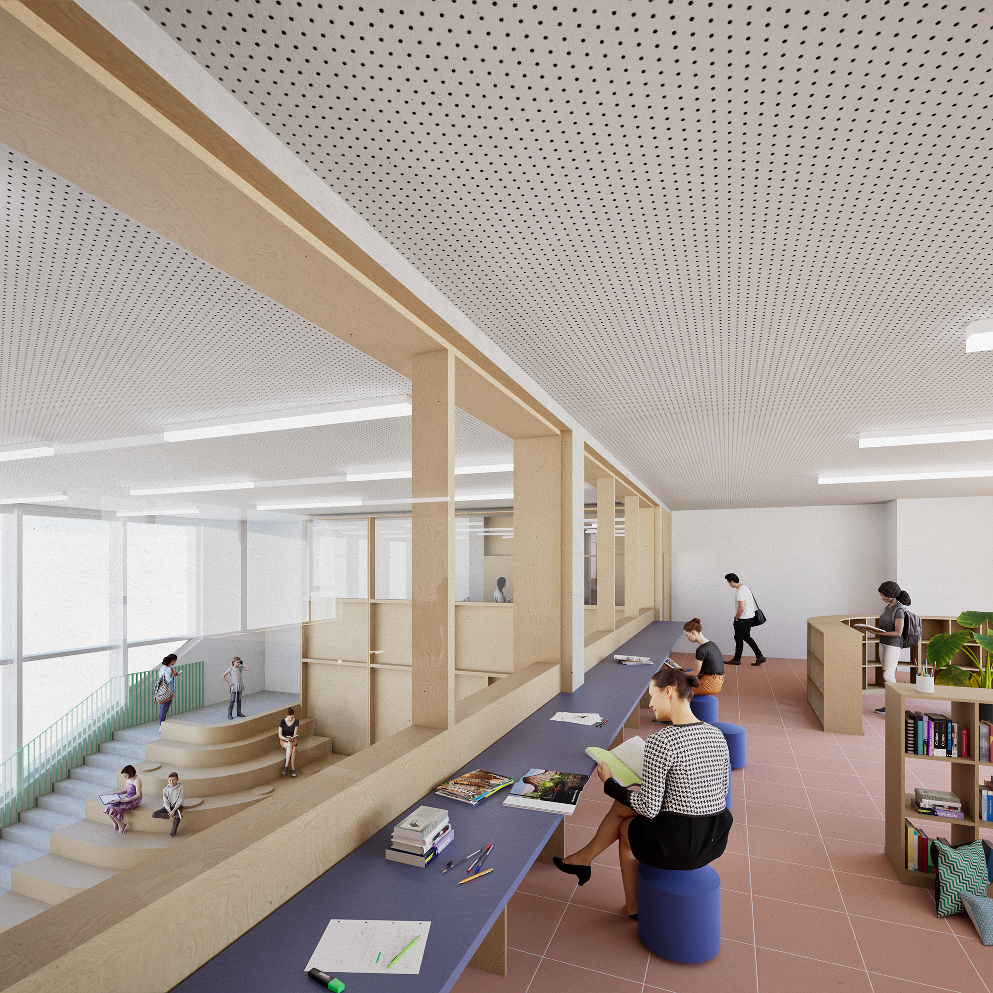 Interieur bibliotheek