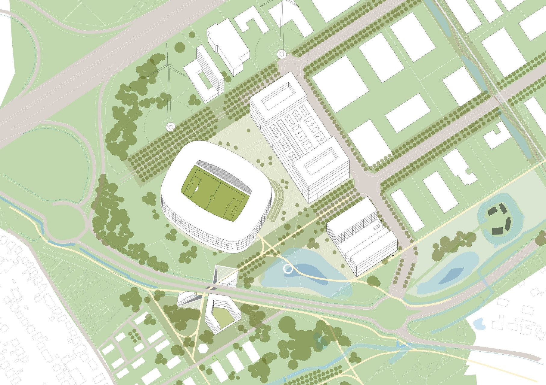 KVK Stadium copyright B architecten and BRUT axometrie