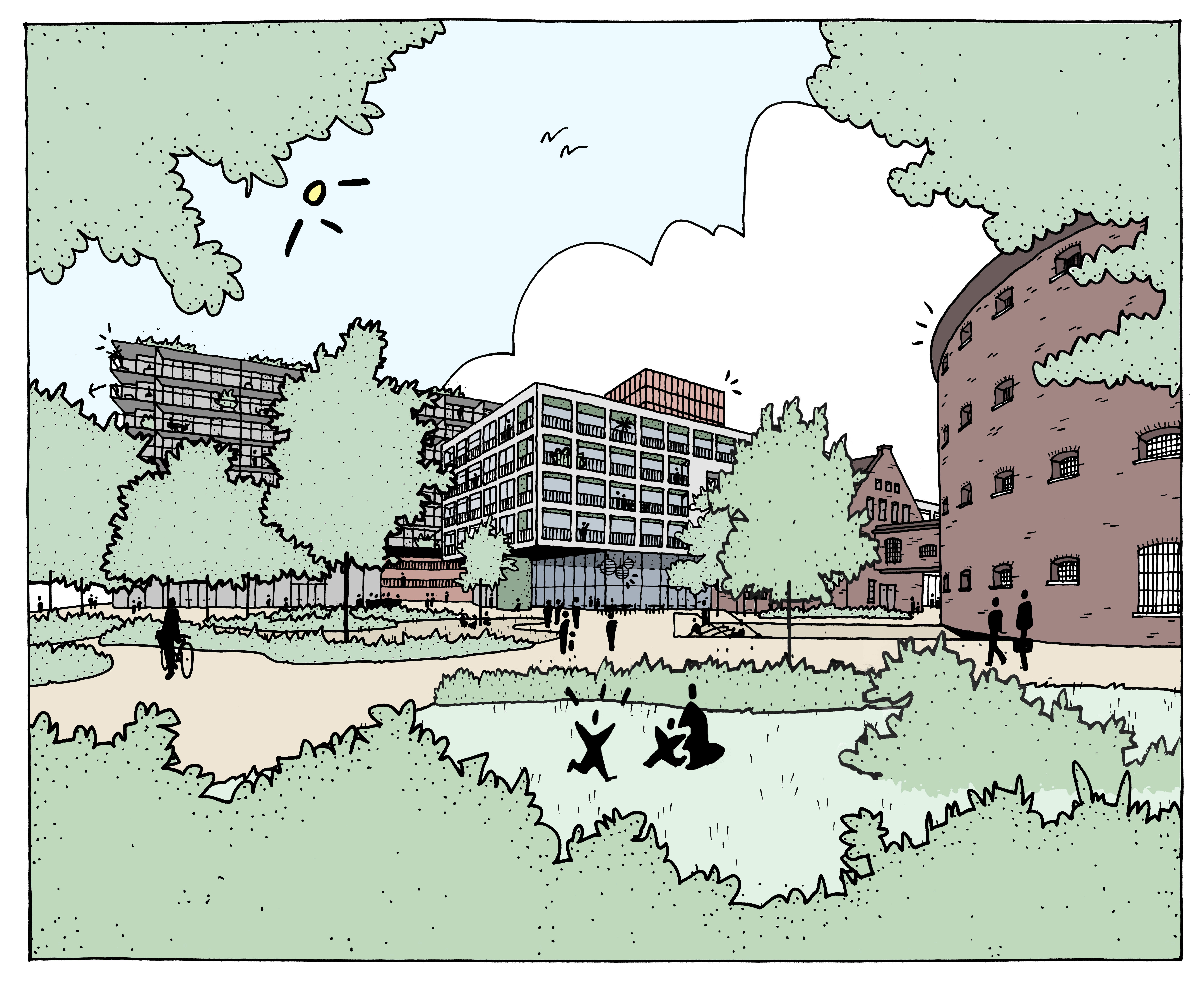 Schets Koepel District koepelpark 20250812