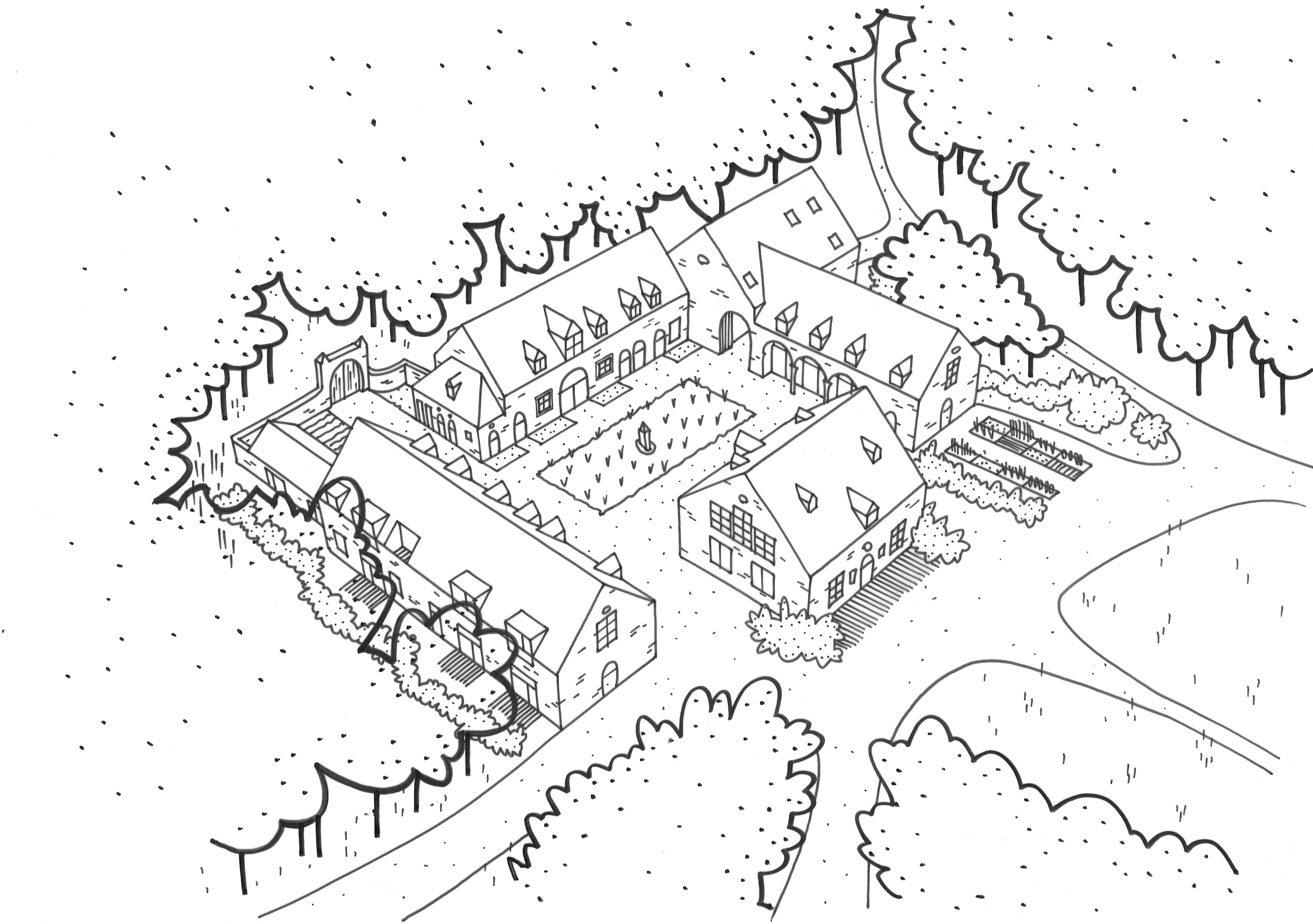 Schets Pachthoeve Vilvoorde dun