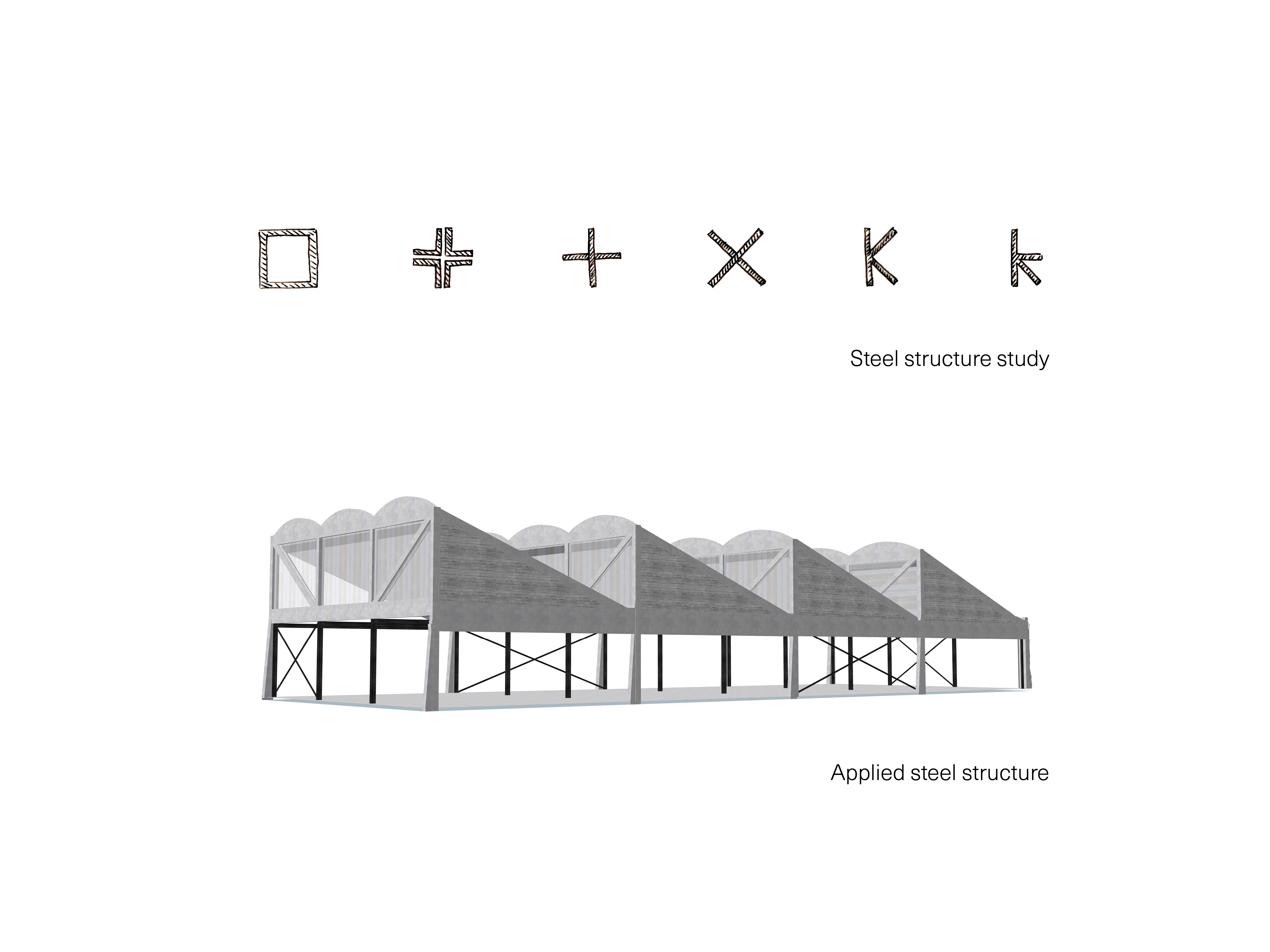 Schetsen staalstructuur